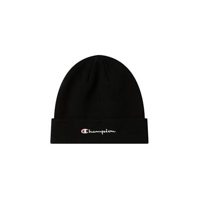 Champion Lifestyle Caps (806064) återvunnet akrylstickat garn med präglad skript, keps, svart, en storlek Unisex Vuxen FW24, Svart, one size Champion Lifestyle Caps (806064) återvunnet akrylstickat garn med präglad skript, keps, svart, en storlek Unisex Vuxen FW24, Svart, one size