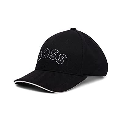 Boss Herrkeps US stretch-piqué keps med logotypbroderi, Svart, en storlek Boss Herrkeps US stretch-piqué keps med logotypbroderi, Svart, en storlek