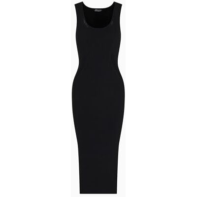 Giorgio Armani Damkonst Sella, sustainable, metalllogotypplatta, klänning, svart, M, svart, M Giorgio Armani Damkonst Sella, sustainable, metalllogotypplatta, klänning, svart, M, svart, M