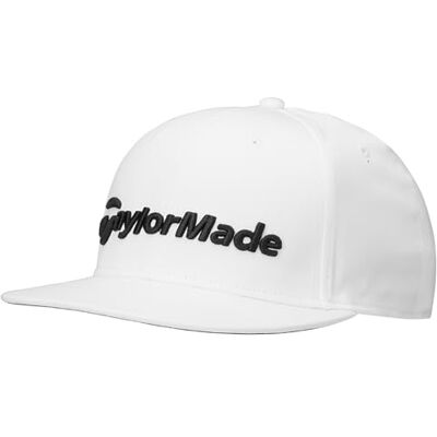 TaylorMade Golf herr flatbill snapback-hatt, vit, en storlek, Vitt, en storlek TaylorMade Golf herr flatbill snapback-hatt, vit, en storlek, Vitt, en storlek
