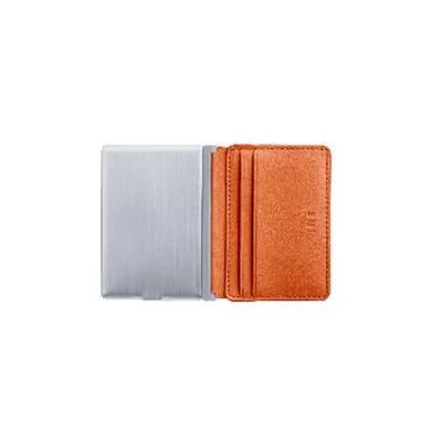 Xoopar Iné Plånbok med inbyggt batteri på 3 000 mAh, återvunnet läder, korthållare, ultratunn plånbok med 4 kort, RFID-skydd, unisex korthållare, smal plånbok orange Xoopar Iné Plånbok med inbyggt batteri på 3 000 mAh, återvunnet läder, korthållare, ultratunn plånbok med 4 kort, RFID-skydd, unisex korthållare, smal plånbok orange