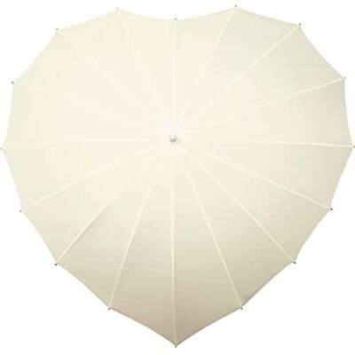 Le Monde du Parapluie Impliva Hjärtparaply med UV-skydd – brutet vitt Le Monde du Parapluie Impliva Hjärtparaply med UV-skydd – brutet vitt