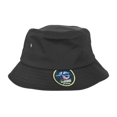 Flexfit Bucket Hat i nylon för män 5003N, Svart (Black), En Storlek Flexfit Bucket Hat i nylon för män 5003N, Svart (Black), En Storlek