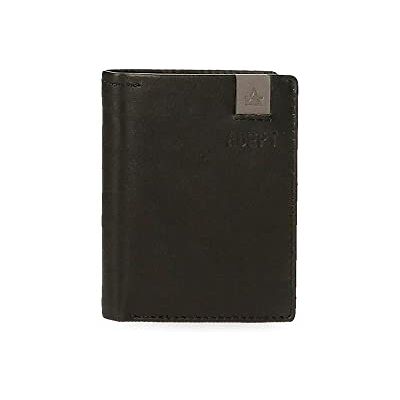 ADEPT MAX Vertikal plånbok med Plånbok Svart 8,5x10,5x1 cms Läder, Svart, Vertikal plånbok med plånbok ADEPT MAX Vertikal plånbok med Plånbok Svart 8,5x10,5x1 cms Läder, Svart, Vertikal plånbok med plånbok
