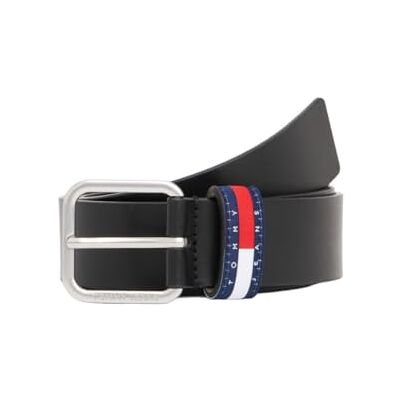 Tommy Jeans herr TJM Ryan 3.5 AM0AM13688 fast bälte, svart (svart), 95, svart (svart), 95 Tommy Jeans herr TJM Ryan 3.5 AM0AM13688 fast bälte, svart (svart), 95, svart (svart), 95
