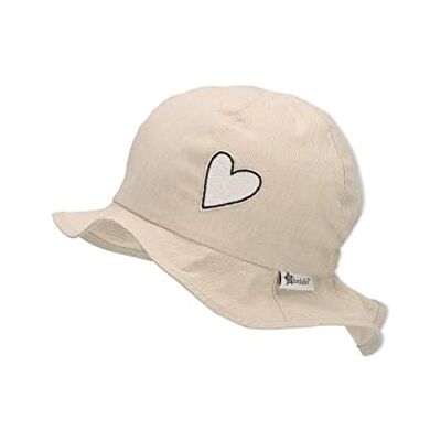 Sterntaler hatt för flickor, solhatt, flimmerhjärta, Beige, 43 Sterntaler hatt för flickor, solhatt, flimmerhjärta, Beige, 43
