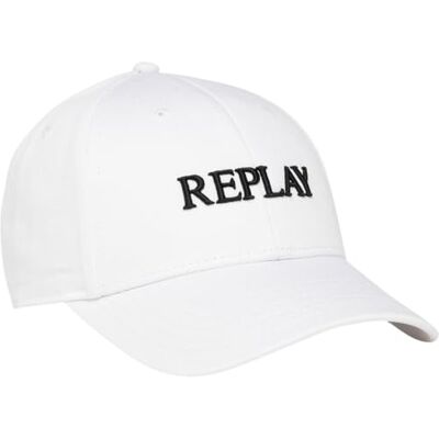 Replay cap unisex, 001 optisk vit, En Storlek Replay cap unisex, 001 optisk vit, En Storlek