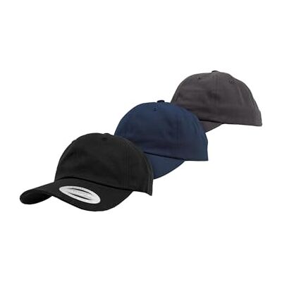 Flexfit Unisex baseballkeps, svart + marinblå + darkgrå, one size Flexfit Unisex baseballkeps, svart + marinblå + darkgrå, one size