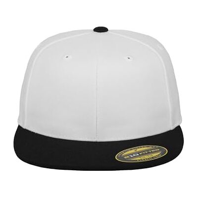 Flexfit Mössa för vuxna premium 210 Fitted, Vit/blk, S/M Flexfit Mössa för vuxna premium 210 Fitted, Vit/blk, S/M
