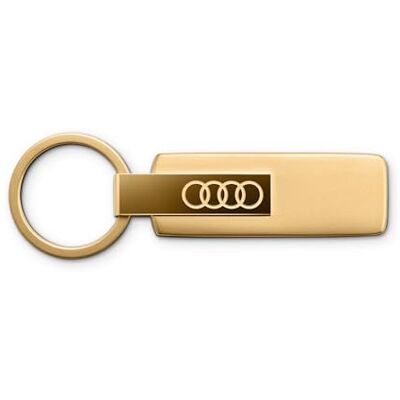 Audi collection Audi 3182501820 nyckelring rostfritt stål nyckelring nyckelring, med Audi ringar emblem, guldfärgad Audi collection Audi 3182501820 nyckelring rostfritt stål nyckelring nyckelring, med Audi ringar emblem, guldfärgad