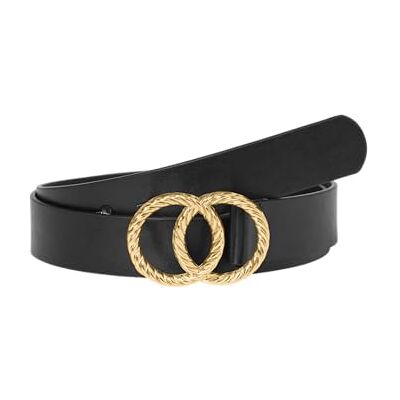 VERO MODA dam VMDITTE belagt bälte NOOS syntetiskt bälte, svart/detalj: W. guld, 90, Svart/detalj: w. Guld, 90 VERO MODA dam VMDITTE belagt bälte NOOS syntetiskt bälte, svart/detalj: W. guld, 90, Svart/detalj: w. Guld, 90