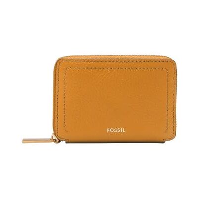 Fossil dam Logan LiteHide™ läder dragkedja för kortfodral, SL10045763, GUL, S, Avslappnad Fossil dam Logan LiteHide™ läder dragkedja för kortfodral, SL10045763, GUL, S, Avslappnad