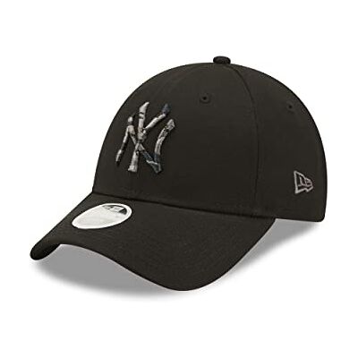 New Era New York Yankees MLB kamouflage fyllning svart 9Forty justerbar damkeps – en storlek New Era New York Yankees MLB kamouflage fyllning svart 9Forty justerbar damkeps – en storlek
