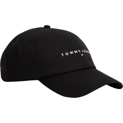 Tommy Jeans dam TJW linjär logotyp 6 panel keps keps, svart, OS, Svart, en storlek Tommy Jeans dam TJW linjär logotyp 6 panel keps keps, svart, OS, Svart, en storlek