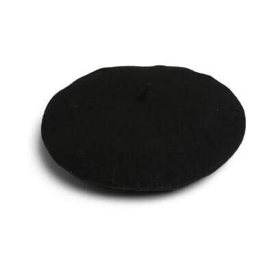 PIECES Pcfrench Wool Beret basker för kvinnor, svart, En Storlek PIECES Pcfrench Wool Beret basker för kvinnor, svart, En Storlek