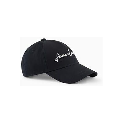 Giorgio Armani herrlogotyp manus basebollkeps, Marinblå/optisk vit, one size Giorgio Armani herrlogotyp manus basebollkeps, Marinblå/optisk vit, one size
