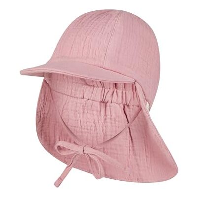 Sterntaler Flicka Schirmmütze mit Nackenschutz Musselin mit Bindeband toppad keps med nackskydd muslin med knytband, samtrosa, samtrosa Sterntaler Flicka Schirmmütze mit Nackenschutz Musselin mit Bindeband toppad keps med nackskydd muslin med knytband, samtrosa, samtrosa