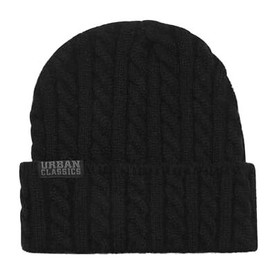 Urban Classics Unisex Cable Knit Beanie-mössa, svart, En Storlek Urban Classics Unisex Cable Knit Beanie-mössa, svart, En Storlek