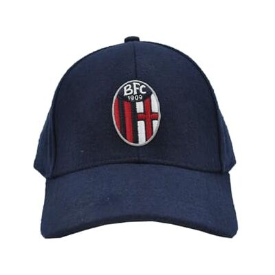 Bologna FC Baseballkeps filt med broderi logotyp, Blå, one size Bologna FC Baseballkeps filt med broderi logotyp, Blå, one size