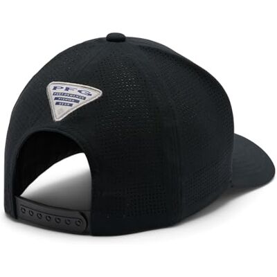 Columbia PFG Elite 3D stretch snap Back baseballkeps, svart/kvadratisk logotyp, en storlek Columbia PFG Elite 3D stretch snap Back baseballkeps, svart/kvadratisk logotyp, en storlek