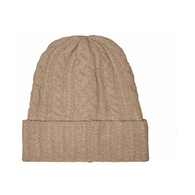 ONLY Kvinnors endast liv kabel stickad mössa huvudbonad, nomad, en storlek ONLY Kvinnors endast liv kabel stickad mössa huvudbonad, nomad, en storlek
