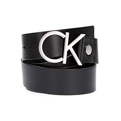 Calvin CK Adj dambälte. logotyp bälte 3,5 cm i läder, svart, FR: 75 cm (Taille fabricant: 75) Calvin CK Adj dambälte. logotyp bälte 3,5 cm i läder, svart, FR: 75 cm (Taille fabricant: 75)