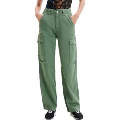 Desigual Casual Byxor för kvinnor, Grön, 44 Desigual Casual Byxor för kvinnor, Grön, 44