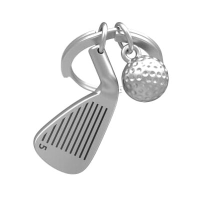 Metalmorphose Nyckelring för klubb- och golfboll MTM929-01, Färg: grå, 32 Metalmorphose Nyckelring för klubb- och golfboll MTM929-01, Färg: grå, 32