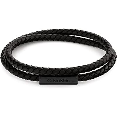 Calvin herr LATCH kollektion dubbelsvepta flätade armband, En storlek, Läder, Ingen ädelsten Calvin herr LATCH kollektion dubbelsvepta flätade armband, En storlek, Läder, Ingen ädelsten