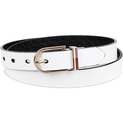 Tommy Hilfiger vändbart bälte för kvinnor, Vit/svart, L Tommy Hilfiger vändbart bälte för kvinnor, Vit/svart, L