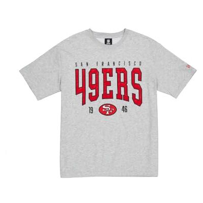 San Francisco 49ers New Era keps NFL överdimensionerad t-shirt satin applikation lapp logo ljung grå unisex San Francisco 49ers New Era keps NFL överdimensionerad t-shirt satin applikation lapp logo ljung grå unisex