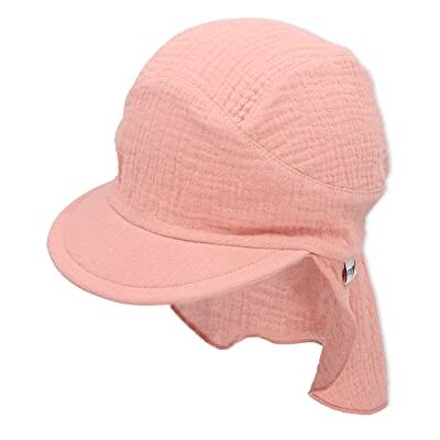 Sterntaler Mössa med nackskydd muslin solhatt, Mjuk rosa, 47 Sterntaler Mössa med nackskydd muslin solhatt, Mjuk rosa, 47