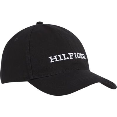 Tommy Hilfiger 'Monotype' mjuk 6 panel baseballkeps, svart (svart), one size Tommy Hilfiger 'Monotype' mjuk 6 panel baseballkeps, svart (svart), one size