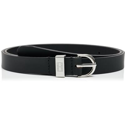 Tommy Jeans dam TJW Heritage Oval AW0AW17000 fast bälte, svart (svart), 85, svart (svart), 85 Tommy Jeans dam TJW Heritage Oval AW0AW17000 fast bälte, svart (svart), 85, svart (svart), 85