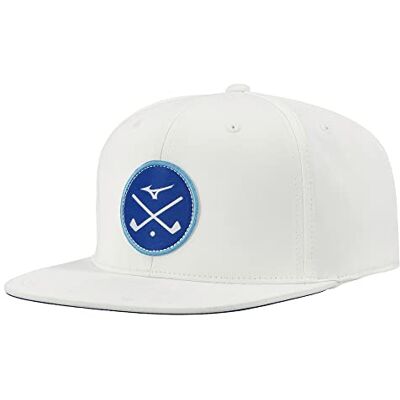 Mizuno Standard korsade klubbar Snapback hatt, vit, OSFA, Vitt och blått Mizuno Standard korsade klubbar Snapback hatt, vit, OSFA, Vitt och blått