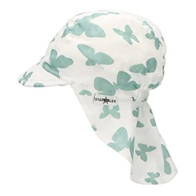 Sterntaler Mössa för flickor med nackskydd fjäril solhatt, Medelgrön, 49 cm Sterntaler Mössa för flickor med nackskydd fjäril solhatt, Medelgrön, 49 cm