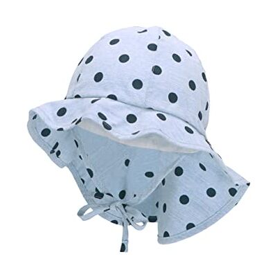 Sterntaler Unisex barn solhatt prickar barnhatt, Himmelsblå, 51 Sterntaler Unisex barn solhatt prickar barnhatt, Himmelsblå, 51