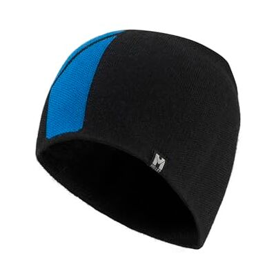 MILLET Logo Beanie Blandad mössa i merinoull vandring, vandring, livsstil, Blå (ny logotyp), Taille unique MILLET Logo Beanie Blandad mössa i merinoull vandring, vandring, livsstil, Blå (ny logotyp), Taille unique
