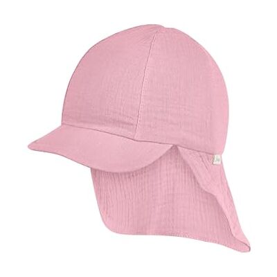 Sterntaler Unisex skärmmössa med nackskydd med hög bomullshalt solhatt, sammet rosa, 51 Sterntaler Unisex skärmmössa med nackskydd med hög bomullshalt solhatt, sammet rosa, 51