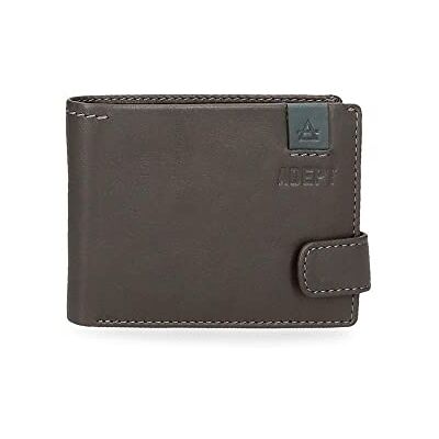 ADEPT MAX horisontell plånbok med klickstängning Grå 11x8,5x1 cms Läder, Grå, Horisontell plånbok med klickstängning ADEPT MAX horisontell plånbok med klickstängning Grå 11x8,5x1 cms Läder, Grå, Horisontell plånbok med klickstängning
