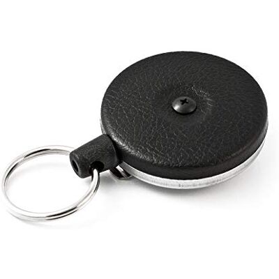 KEY-BAK Utdragbar originalnyckelhållare, nyckelring, med svart framsida, bältesklämma i stål, 91 cm, 369 g. Retraction, delad ring KEY-BAK Utdragbar originalnyckelhållare, nyckelring, med svart framsida, bältesklämma i stål, 91 cm, 369 g. Retraction, delad ring