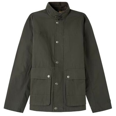 Springfield Barbour kort jacka med dragsko skjortkrage, automatiska lappfickor med knappar, khaki, L Springfield Barbour kort jacka med dragsko skjortkrage, automatiska lappfickor med knappar, khaki, L