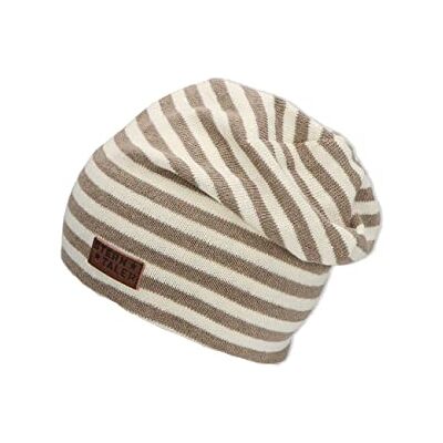 Sterntaler Unisex slouch randig mössa, ecru, 45 Sterntaler Unisex slouch randig mössa, ecru, 45