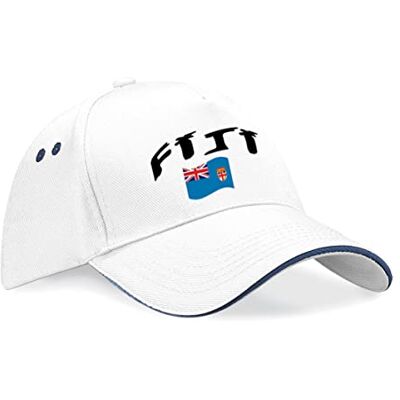 Supportershop Fiji-keps, Vitt och blått, One size Supportershop Fiji-keps, Vitt och blått, One size
