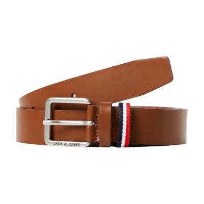 JACK & JONES Jacespo läderbälte för män, Konjak, 80 cm JACK & JONES Jacespo läderbälte för män, Konjak, 80 cm