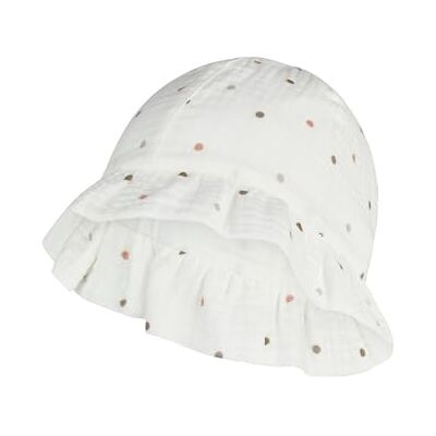 Sterntaler Hut Punkte Solhatt, Vit, 47 Unisex Baby Sterntaler Hut Punkte Solhatt, Vit, 47 Unisex Baby