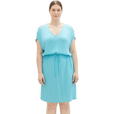 TOM TAILOR Dam 1037321 Plussize klänning, 26007-Teal Radiance, 44, 26007 – Teal Radiance, 44 TOM TAILOR Dam 1037321 Plussize klänning, 26007-Teal Radiance, 44, 26007 – Teal Radiance, 44