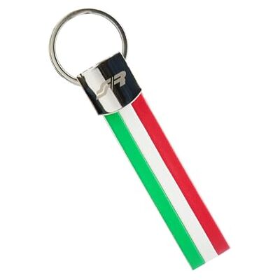 Simoni Racing SRK24 italiensk trifärgad nyckelring universell nyckelring i konstläder, hållbar och kompakt med ringlås Simoni Racing SRK24 italiensk trifärgad nyckelring universell nyckelring i konstläder, hållbar och kompakt med ringlås