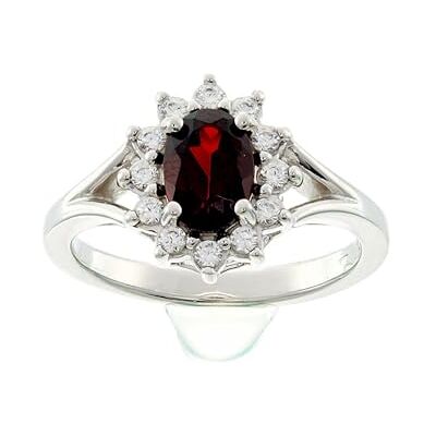 Beneto Exclusive Charming Ring with Burgundy Garnet GRAAGG4 Circuit: 50 mm sBX0090-50 varumärke, Estándar, Icke-ädel metall, Ingen ädelsten Beneto Exclusive Charming Ring with Burgundy Garnet GRAAGG4 Circuit: 50 mm sBX0090-50 varumärke, Estándar, Icke-ädel metall, Ingen ädelsten