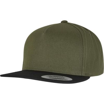 Flexfit Unisex Classic 5-panels-snapback, basebollkeps med snapback-stängning för kvinnor och män, en storlek passar alla, oliv/svart, one size Flexfit Unisex Classic 5-panels-snapback, basebollkeps med snapback-stängning för kvinnor och män, en storlek passar alla, oliv/svart, one size